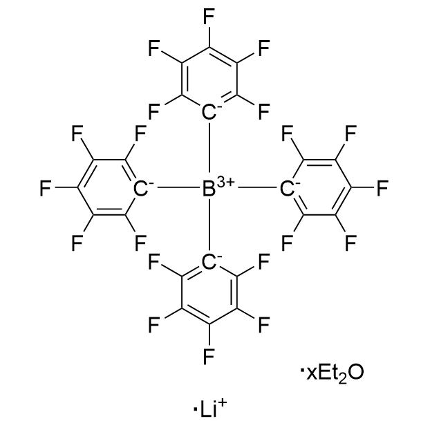 Lithium tetrakis(pentafluorophenyl)borate-ethyl ether complex, LiB(C6F5)4
